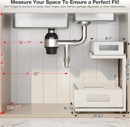 1 Pack 15.74IN-Depth Under Sink Organizer - Image 2
