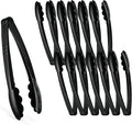 Plasticpro 7.5'' Serving Tongs Heavy Duty Reusable Kitchen and BBQ Black by PLASTICPRO