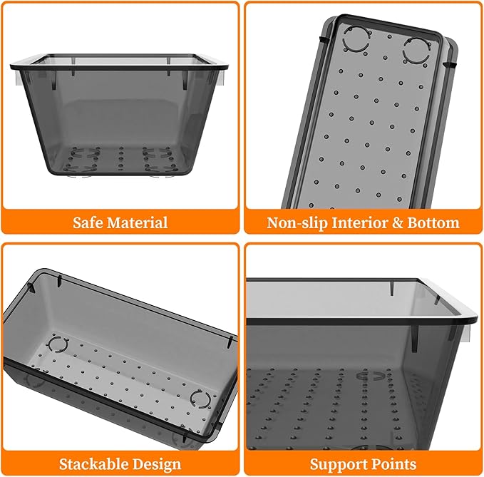 StorMiracle 32 PCS Clear Plastic Drawer Organizer Set, 4-Size vanity organizer - Image 2