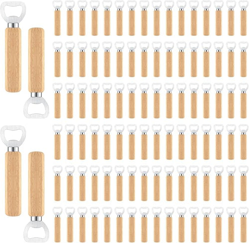 100 Pcs Wooden Bottle Opener by Yugada
