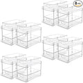 Vtopmart 8 Pack Bathroom Organizer, 2 Tier Clear Under Sink Organizers Vanity by Vtopmart