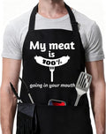 Rosoz Funny BBQ Black Chef Aprons by Rosoz