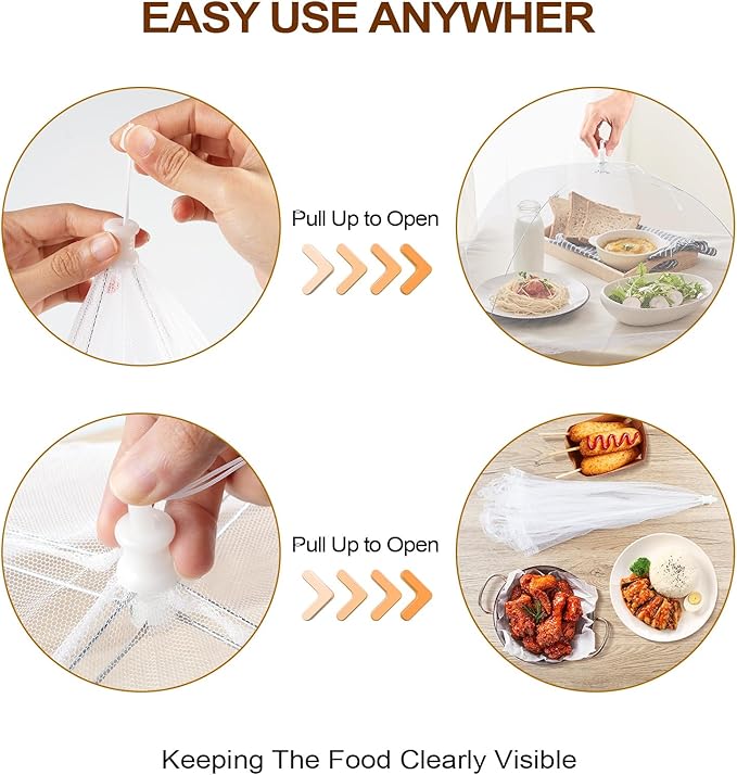 ESFUN Food Net Covers for Outside, Reusable and Collapsible - Image 3