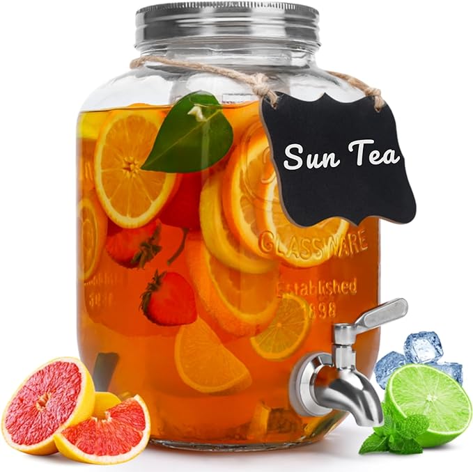 2 Gallon Glass Beverage Dispenser - Image 6