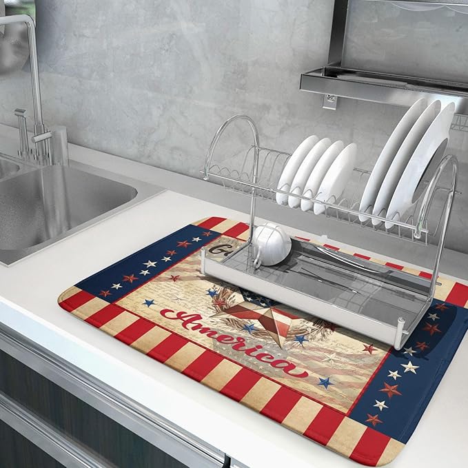 4th of July God Bless Dish Drying Mat - Image 5