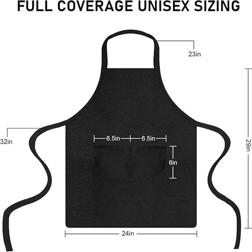 12 Pack Bib Apron, Unisex Restaurant Kitchen Aprons - Image 2