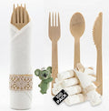 Pre Rolled Napkin and Bamboo Cutlery Set by KoalaLove
