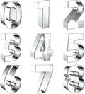 2 Inch Number Cookie Cutter Set by Xzhloym