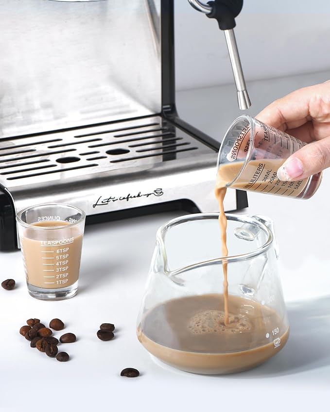 SAIAOKJ Shot Glasses Measuring Cup Set 2PACK Espresso Shot Glasses Liquid Heavy - Image 6