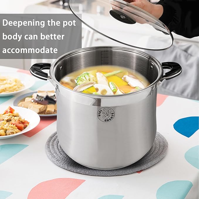 Vivicreate 27.5 Quart Stainless Steel Stock Pot - Image 4