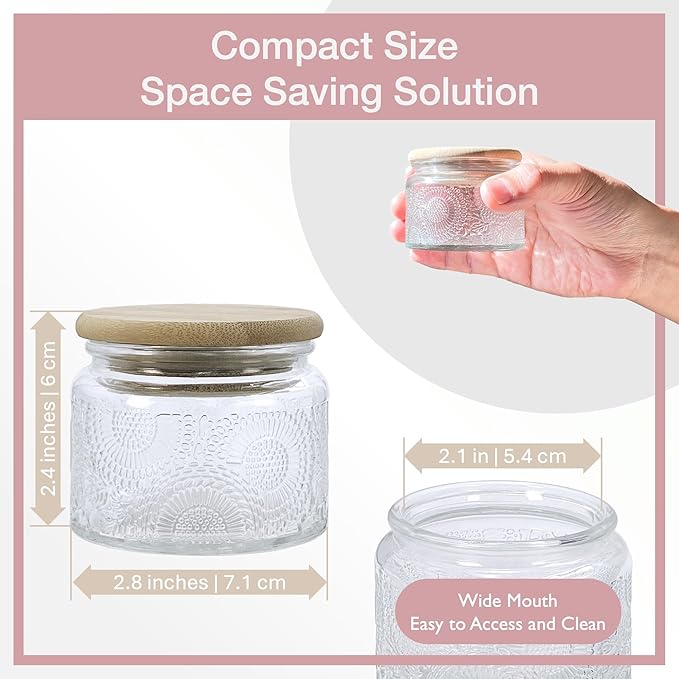 4 oz Decorative Mini Glass Jars - Image 6
