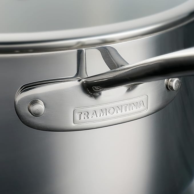 Tramontina Tri-Ply Clad Stainless Steel 14-Piece Cookware Set - Image 7