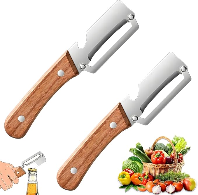 2 Pack Multifunctional Vegetable Peeler, Stainless Steel Blade by Unknown