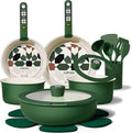 CAROTE 19Pcs Ceramic Cookware Set, Pots and Pans Set Non stick, Non Toxic by CAROTE