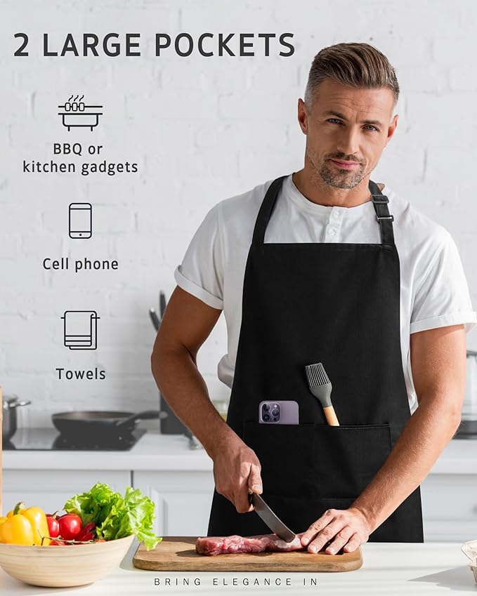 Syntus Chef Apron for Men Women Kitchen Cooking Apron - Image 7