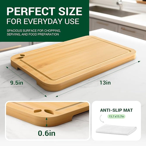 13 x 9.5 inch Bamboo Cutting Boards - Image 2