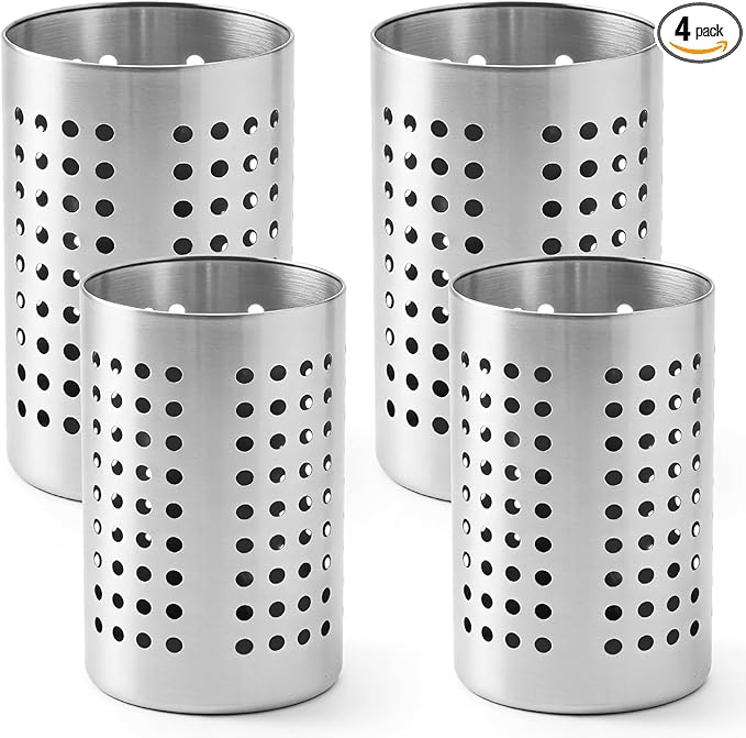 4PCS Stainless Steel Utensil Holder and Utensil Drying Holder, as a Kitchen by Unknown