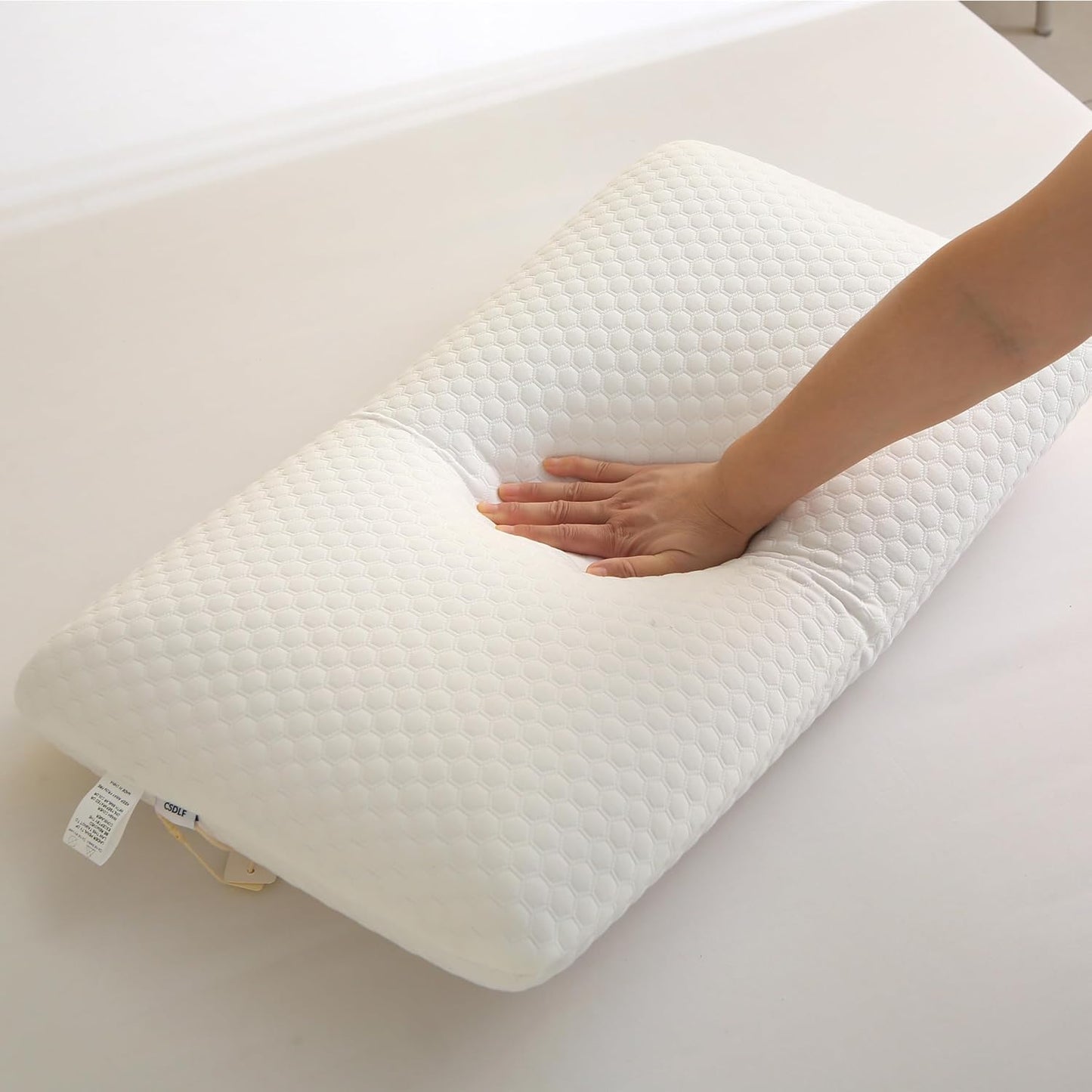 Memory Foam Bed Pillows, Pillow for Side and Back Sleeper, Pillow for Neck Pain Relief, Washable Removable Cover, Soft, White (Standard)