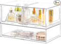 Stebopum 3 Pack Stackable Storage Drawers Clear Acrylic Organizer Makeup by Stebopum