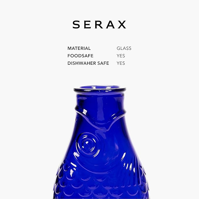 Serax Glass Water Pitcher | Fish & Fish glassware by Paola Navone | Wine Carafe - Image 6