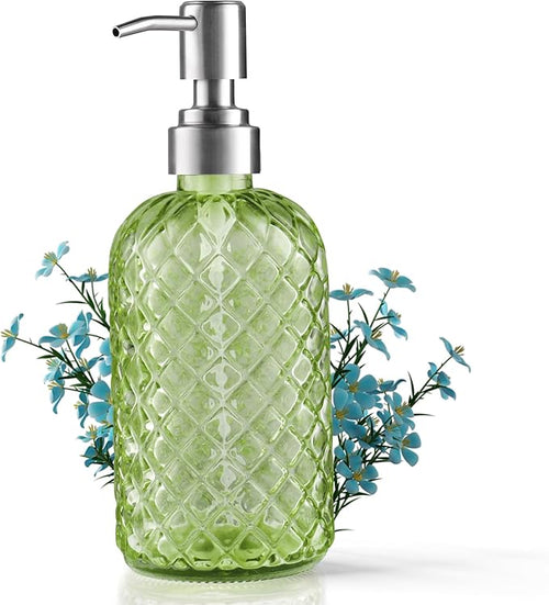 14 Oz Refillable Glass Soap Dispenser by Kaishun