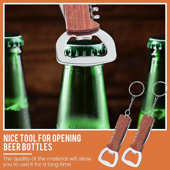 Ziliny 24 Pcs Bottle Opener Keychain Bulk Wine Bottle Beer Opener Keychain - Image 5