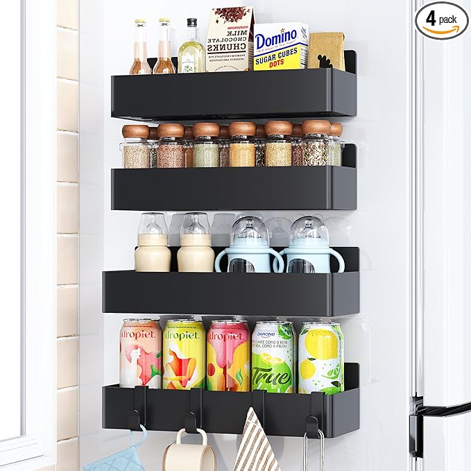 Mystozer Magnetic Spice Rack for Refrigerator, Kitchen Organizer and Storage by Mystozer