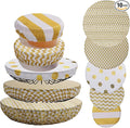 10Pcs Reusable Bowl Covers In 5 Size, Stretch Cloth Fabric Dish Cover Kitchen by CGFOXUO