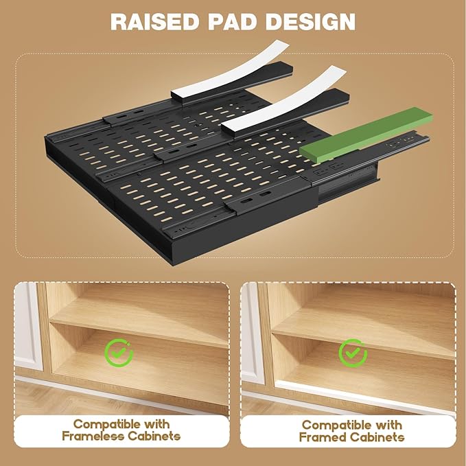 Seinloes 2 Pack Pull Out Cabinet Organizer - Image 3