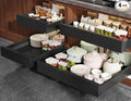 Seinloes 4 Pack Pull Out Cabinet Organizer Expandable Width and Depth, Slide by Seinloes