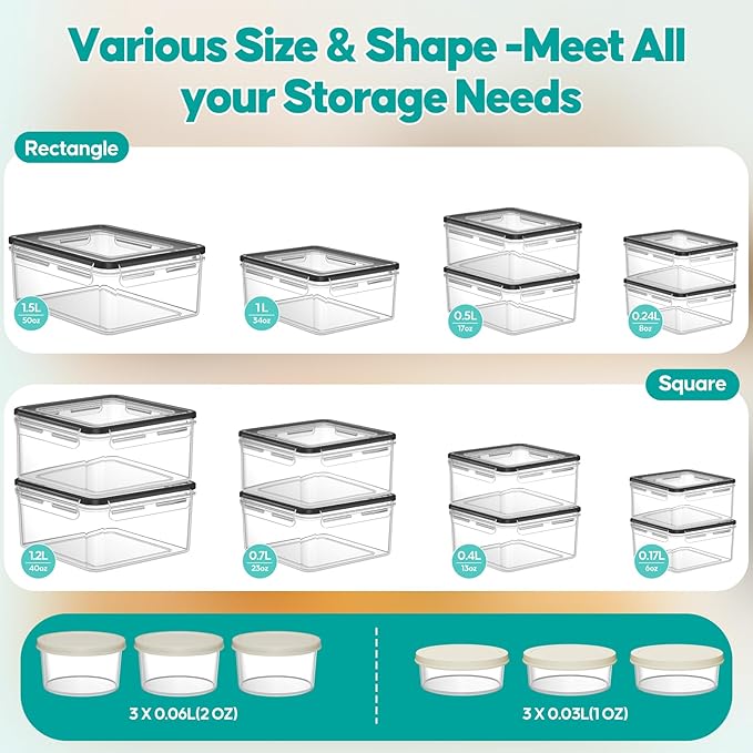 40 Pcs Food Storage Containers - Image 2