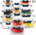 KOMUEE 30 Pieces Glass Food Storage Containers Set, Glass Meal Prep Containers by KOMUEEUS