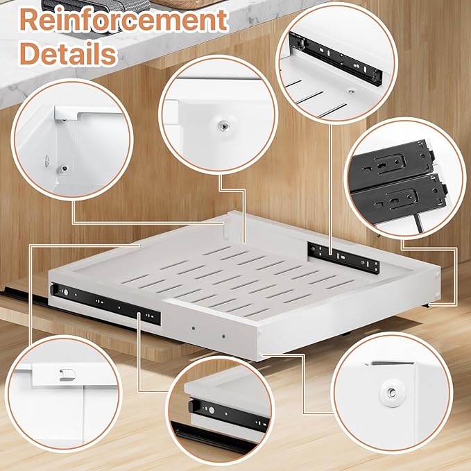 2 Pack Pull out Cabinet Organizer, Width Depth, - Image 9