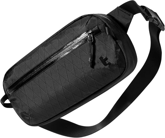 tomtoc 3.5L X-Pac Sling Bag with RFID Blocking, Crossbody Bag Minimalist Chest Shoulder Pack for Men/Women, Water-resistant Lightweight Casual Funny Pack for Travel/Daily Commute