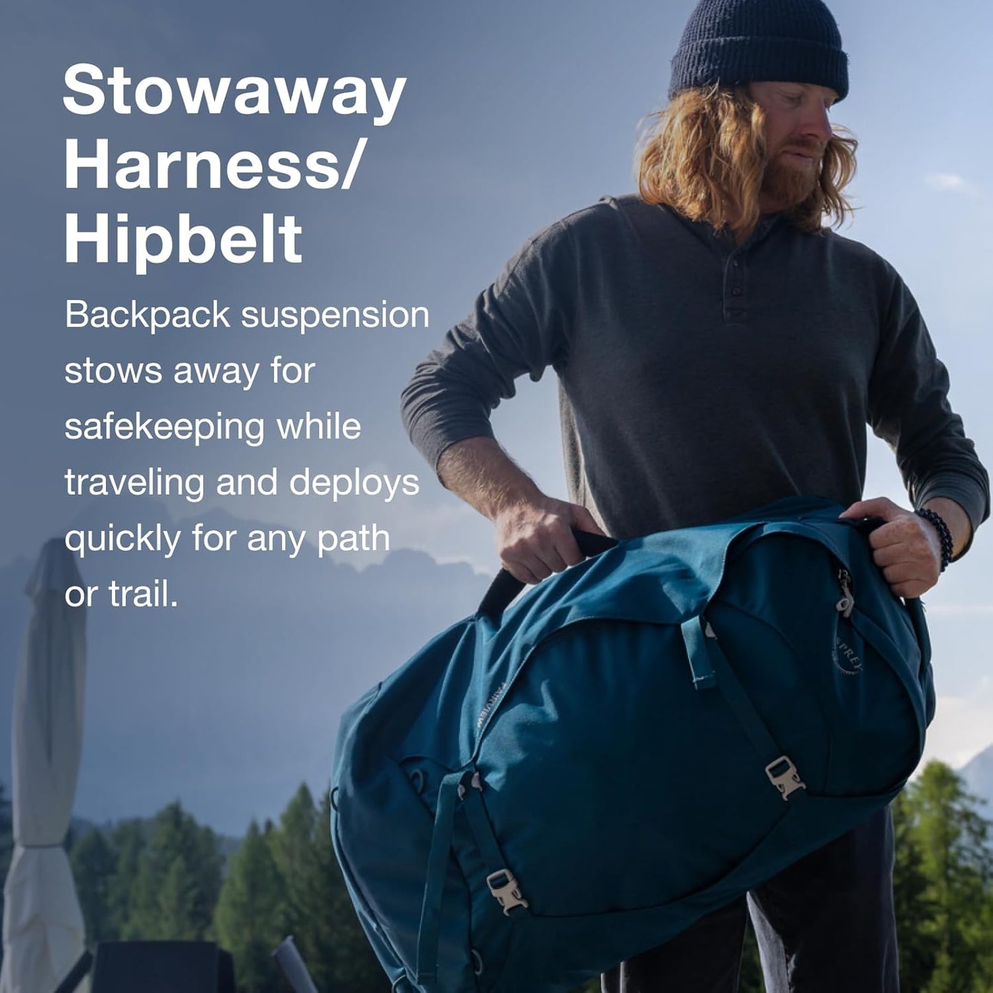 Osprey Fairview 55L Women's Travel Backpack, Zircon Red