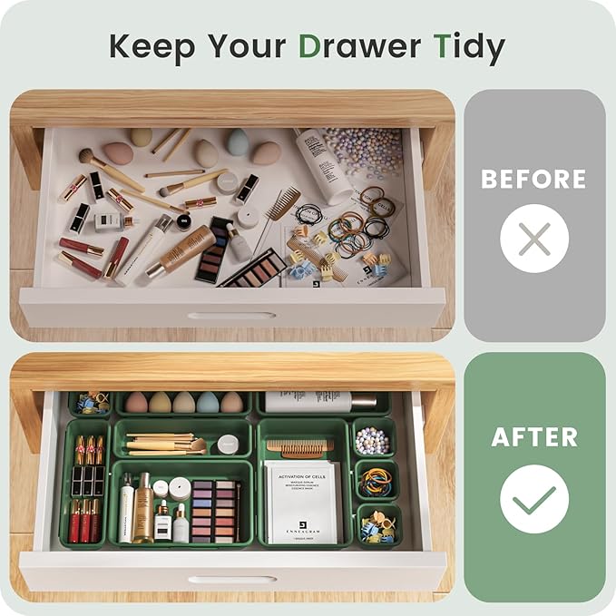 A-LuGei 【 & 5 Size】 Tool Box Organizer Tray Divider Set, 【Army Green】 - Image 4