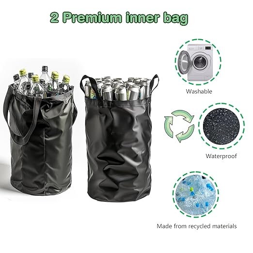 Recycling Bin for Kitchen Indoor Home, Large 100L/ 26 Gallon Recycle Bin - Image 3