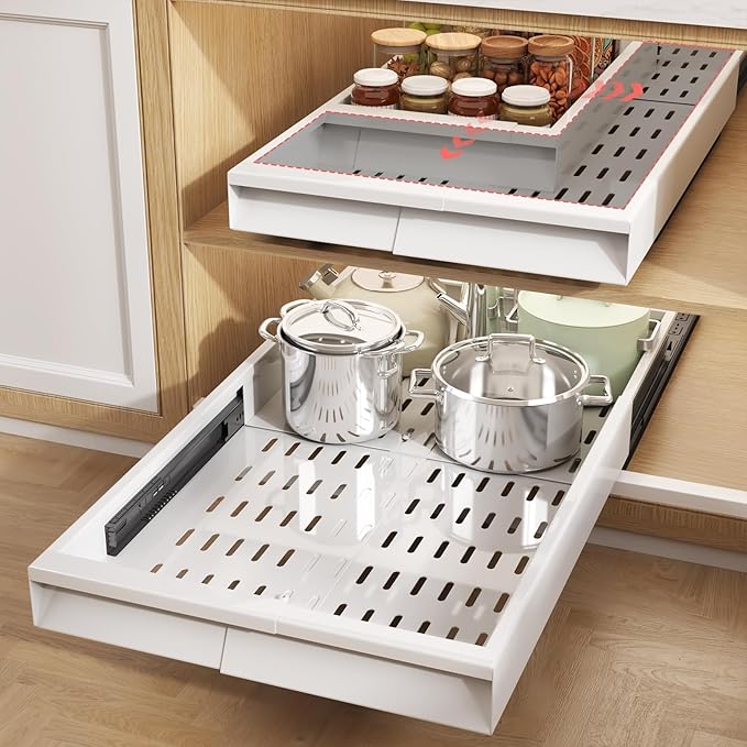 Seinloes 2 Pack Pull Out Cabinet Organizer by Seinloes
