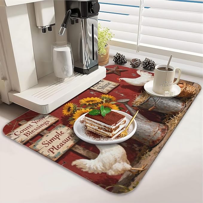 Dish Drying Mat for Kitchen Counter 2 Pack - Image 3
