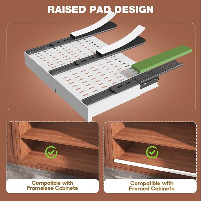 Seinloes 2 Pack Pull Out Cabinet Organizer Expandable Width and Depth, Slide - Image 2