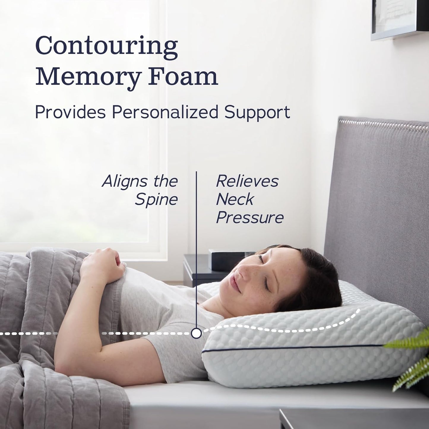 WEEKENDER Gel Memory Foam Pillow - King Size - 2-Pack - Medium Plush Feel - Neck & Shoulder Support - For Back, Side, & Stomach Sleepers - Home, Hotel, & Hospital Essentials