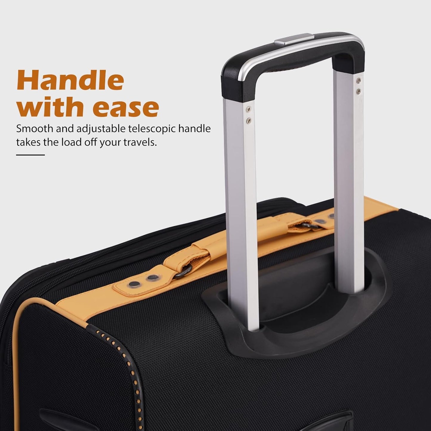 Coolife Luggage 4 Piece Set Suitcase Expandable TSA lock spinner softshell