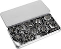 Mini Cookie Cutter Set, 30 Tiny Stainless Steel Cookie Stamps of Rectangle by GELIFATLE
