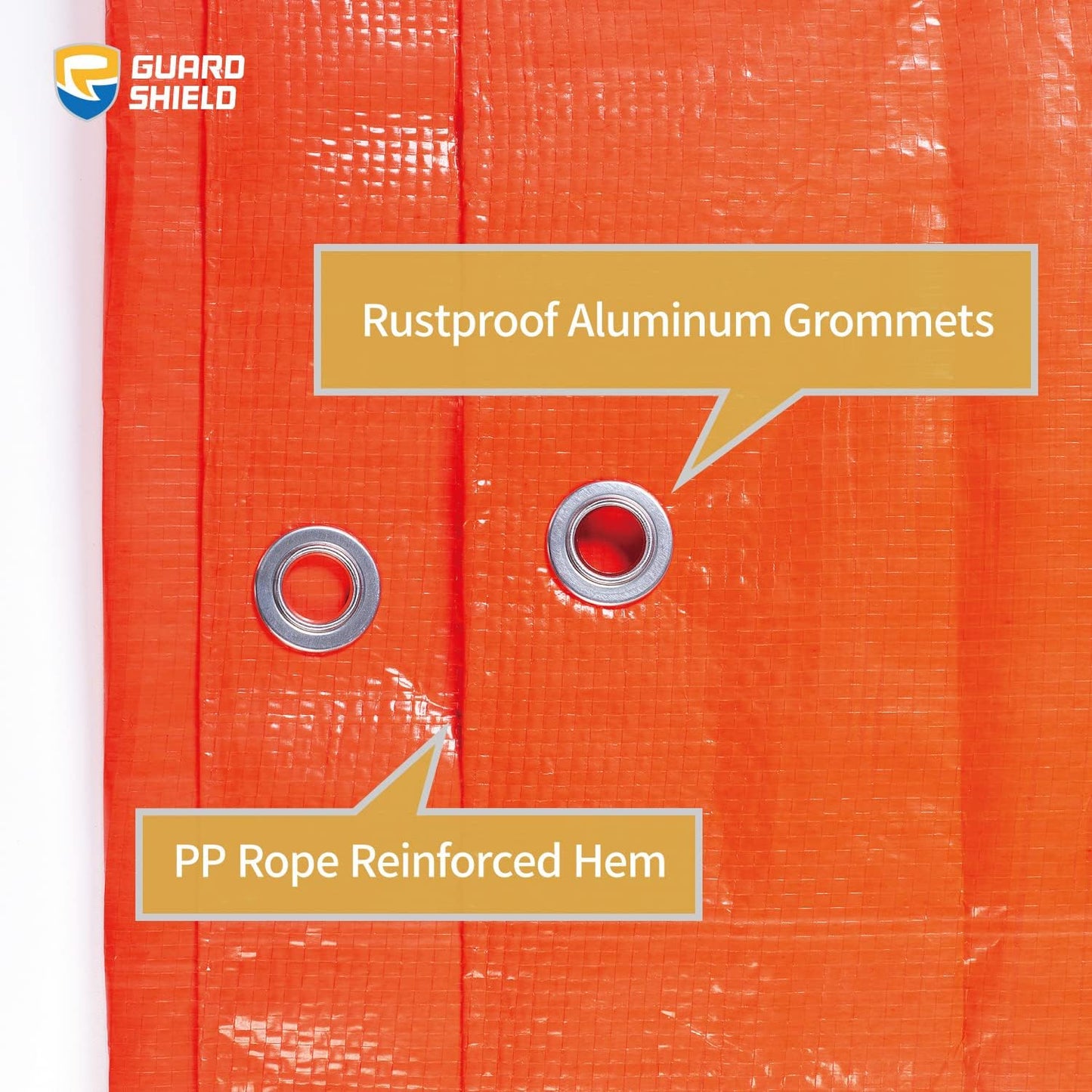 GUARD SHIELD Orange Tarp 6x8 Feet Tarps High Visibility Outdoor Poly Cover Lightweight 6mil
