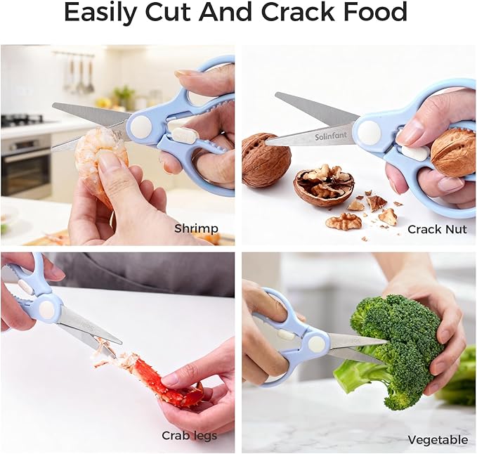 Premium Stainless Steel Portable Baby Food Safety Scissors, Detachable Feeding - Image 7