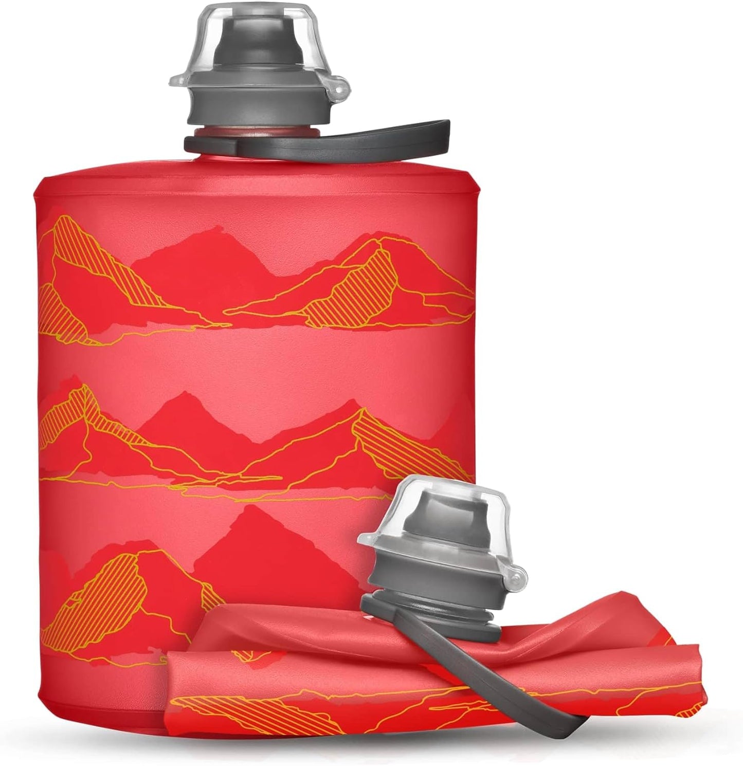 HydraPak Stow - Collapsible Backpacking Water Bottle (350ml, 500ml, 1L) - BPA Free, Ultra Light, Spill-Proof Twist Cap