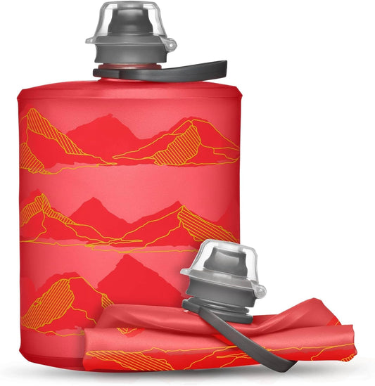 HydraPak Stow - Collapsible Backpacking Water Bottle (350ml, 500ml, 1L) - BPA Free, Ultra Light, Spill-Proof Twist Cap