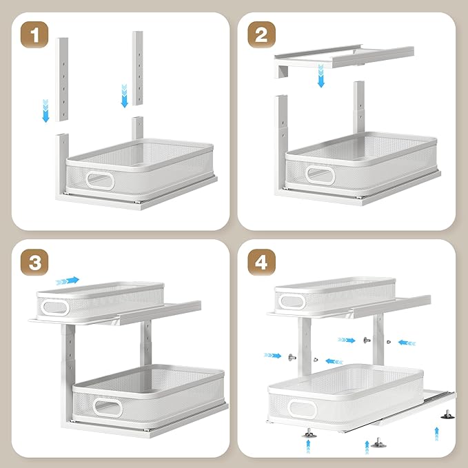 2 Pack 18.5IN-Depth Under Sink Organizer - Image 5