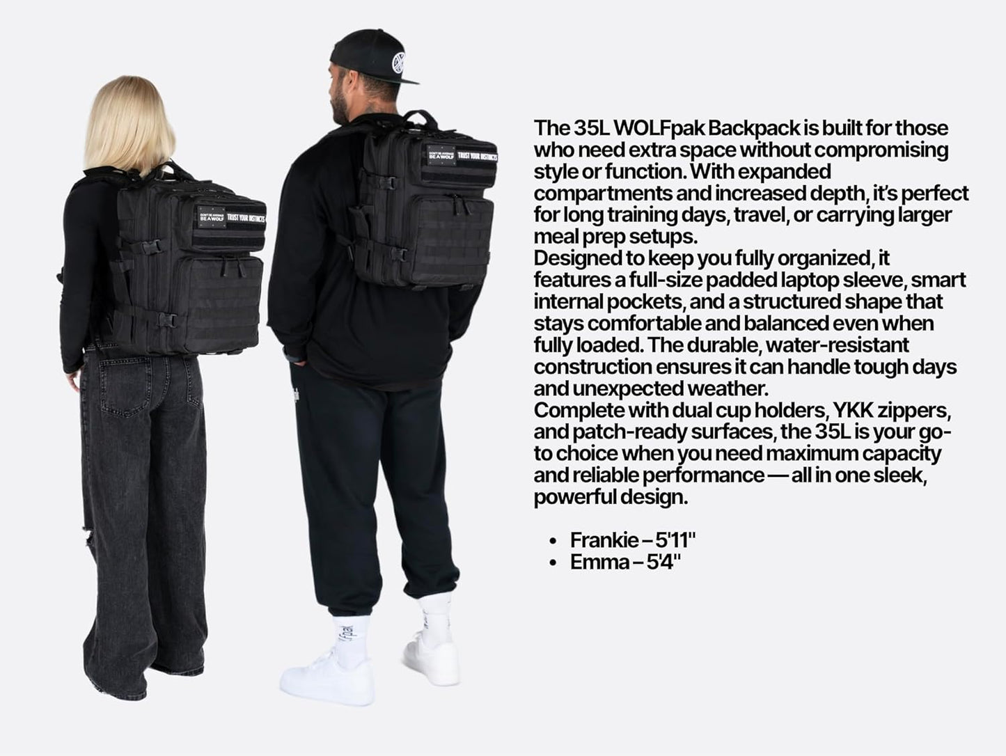 WOLFpak 35L Backpack (Alpha Black White Accents)