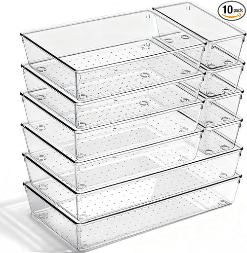 10 Pack Large Drawer Organizer Bins by CHOWAY